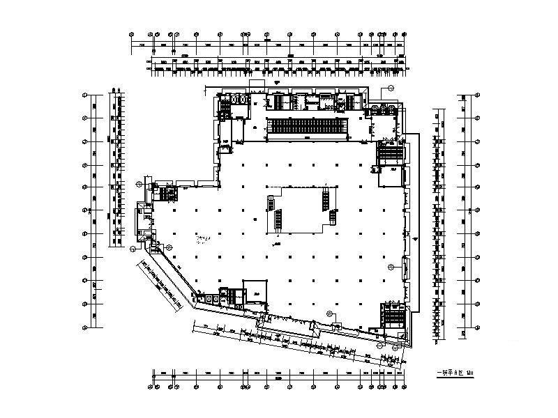 框架剪力墙商业裙楼幕墙工程建筑CAD施工图纸 - 2