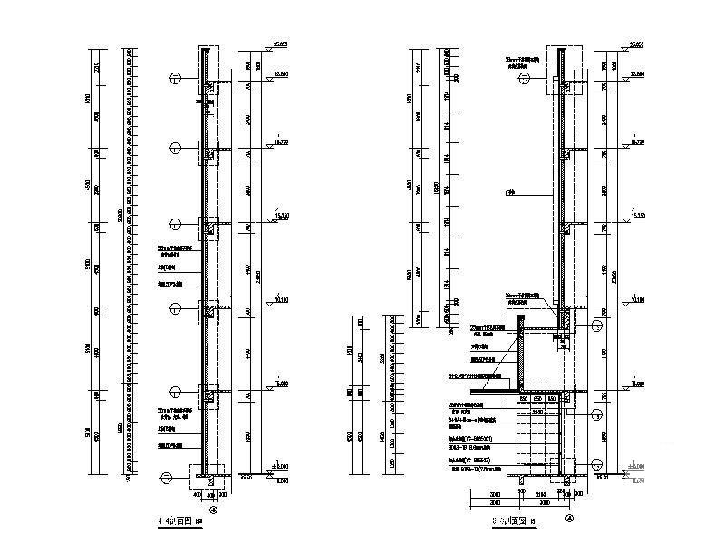 框架剪力墙商业裙楼幕墙工程建筑CAD施工图纸 - 4