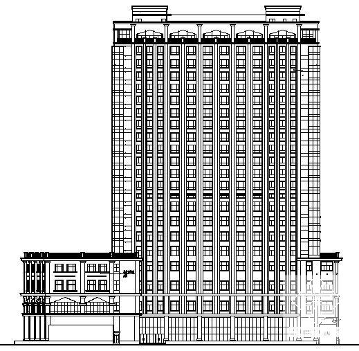 21层酒店建筑施工CAD图纸(框架剪力墙结构) - 4