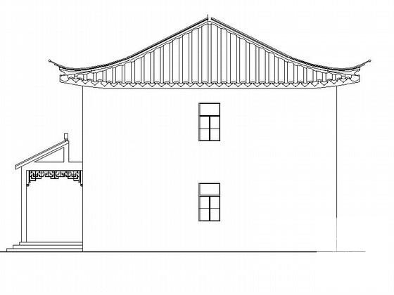 2层旅馆建筑施工套CAD图纸 - 3