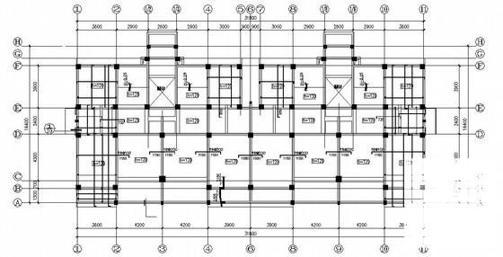 4层框架结构住宅楼结构CAD施工图纸 - 1