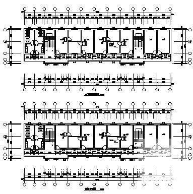 砖混结构区中学办公楼建筑结构CAD施工图纸 - 1