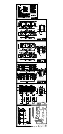 砖混结构区中学办公楼建筑结构CAD施工图纸 - 3