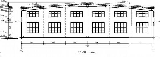 36米跨门式钢架蔬菜车间建筑结构图纸（门式结构独立基础）(平面布置图) - 2