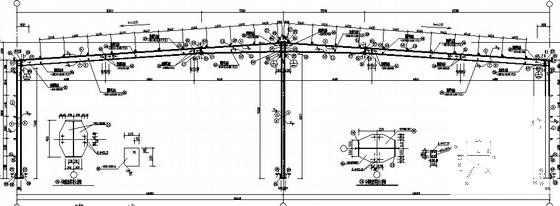 36米跨门式钢架蔬菜车间建筑结构图纸（门式结构独立基础）(平面布置图) - 3