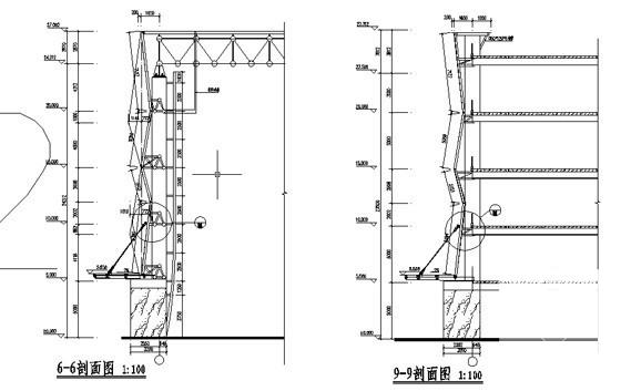 5层商业城外墙改造建筑施工CAD图纸（明框玻璃幕墙） - 1