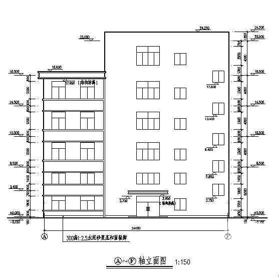长三角地区5层服装厂房建筑结构CAD施工图纸(平面布置图) - 2