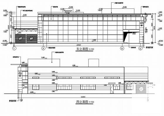 别克汽车展厅建筑施工CAD图纸 - 2