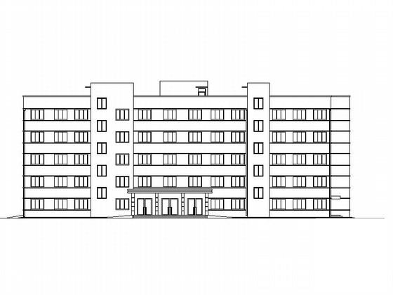 5层砖混结构烧伤医院建筑施工CAD图纸 - 3