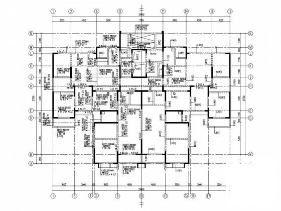 26层剪力墙结构住宅楼结构CAD施工图纸（地下1层） - 3