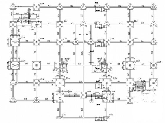 3层桩基础框架结构售楼中心结构CAD施工图纸 - 3
