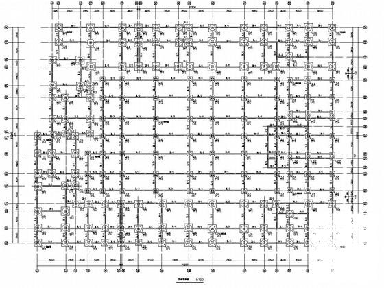 6层框架结构住宅楼结构CAD施工图纸（人工挖孔桩）(基础设计等级) - 2