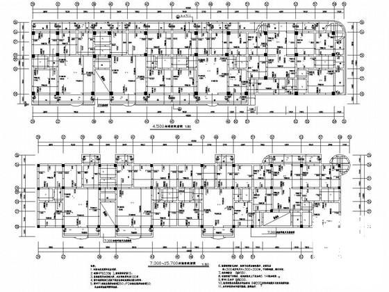 6层框架结构住宅楼结构CAD施工图纸（人工挖孔桩）(基础设计等级) - 5