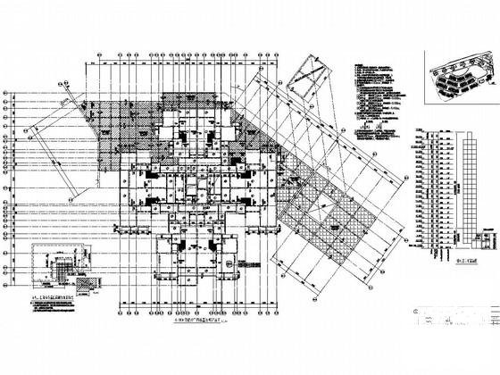 23层剪力墙结构住宅楼结构CAD施工图纸（6度抗震）(基础采用桩基础) - 3