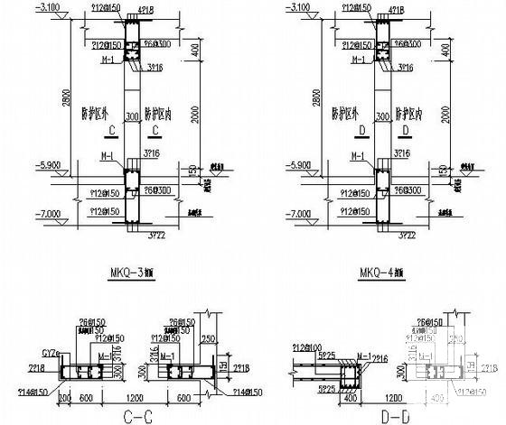 18层剪力墙住宅楼结构CAD施工图纸（筏型基础） - 2