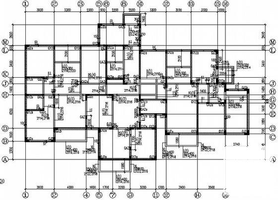 18层剪力墙住宅楼结构CAD施工图纸（筏型基础） - 4