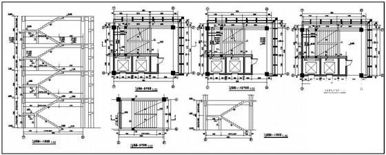 6层框架结构办公楼结构CAD施工图纸（桩基础0(平面布置图) - 3