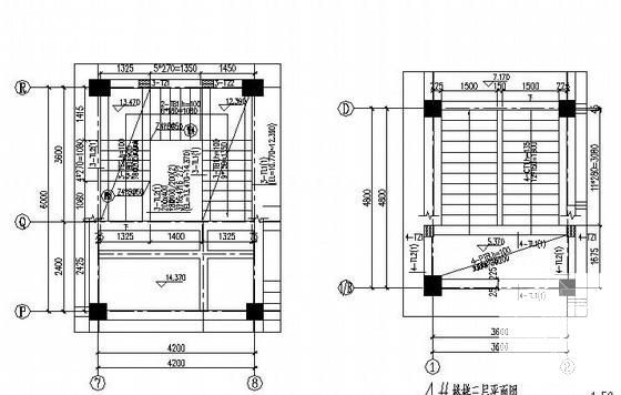 4层框架幼儿园结构CAD施工图纸 - 2