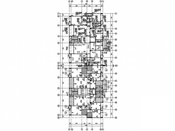 12层剪力墙结构住宅楼结构CAD施工图纸（桩基础）(平面布置图) - 3