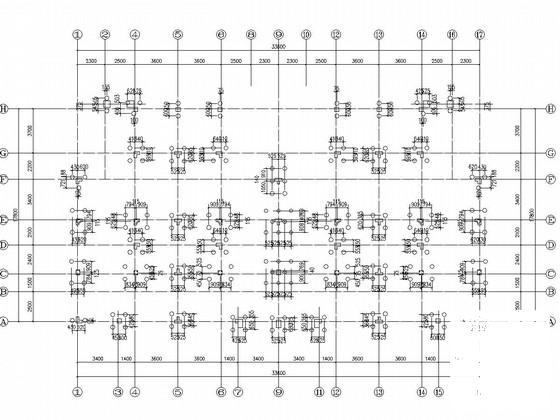 3层框架结构住宅楼结构CAD施工图纸（桩基础）(平面布置图) - 4