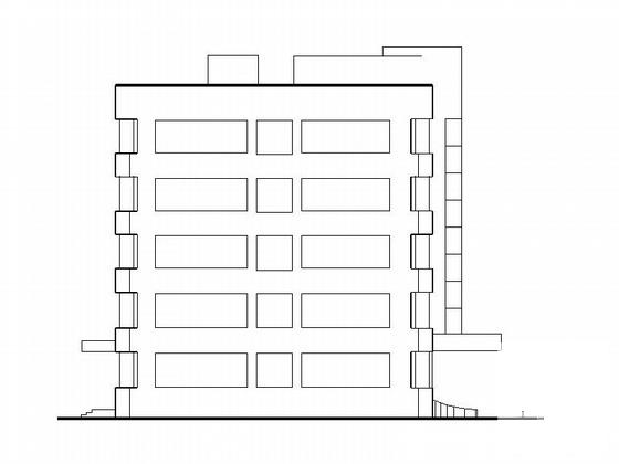 5层精神病疗养院建筑CAD施工图纸 - 2
