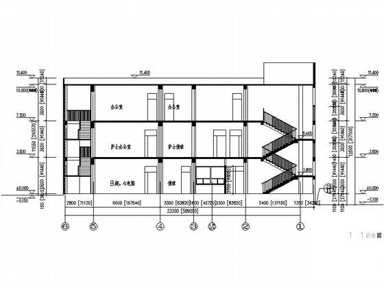 3层卫生院、职工宿舍建筑施工CAD图纸 - 1