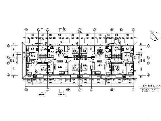 3层卫生院、职工宿舍建筑施工CAD图纸 - 2