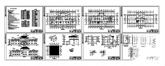 乡卫生院3层综合楼建筑施工CAD图纸（附带效果图纸） - 2