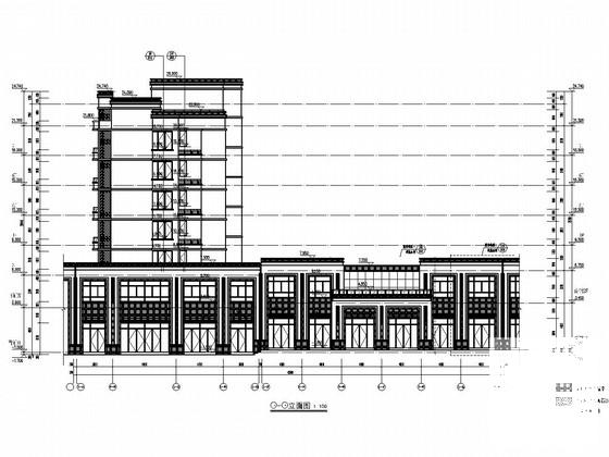 7层框架局部8层商住楼结构施工图纸 - 1