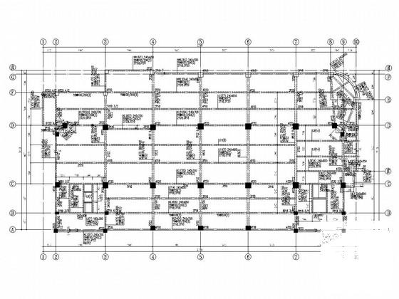 地上8层框架结构办公大厦结构施工图纸 - 4