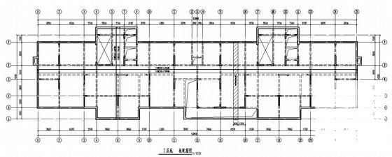 17层剪力墙结构住宅楼结构CAD施工图纸（筏型基础）(平面布置图) - 1