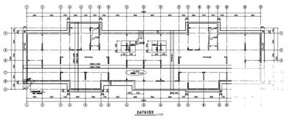 17层剪力墙结构住宅楼结构CAD施工图纸（筏型基础）(平面布置图) - 3