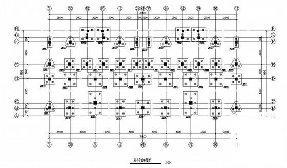 4层框架结构住宅楼结构CAD施工图纸（桩基础） - 1