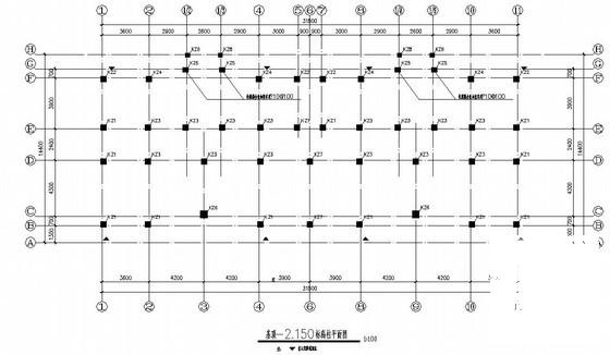 4层框架结构住宅楼结构CAD施工图纸（桩基础） - 2