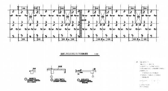 5层框架住宅楼结构CAD施工图纸（桩基础） - 3