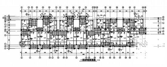6层独立基础框架住宅楼结构CAD施工图纸（跃层） - 1