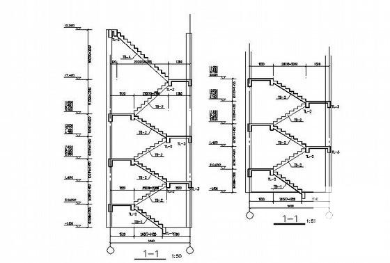 6层独立基础框架住宅楼结构CAD施工图纸（跃层） - 4
