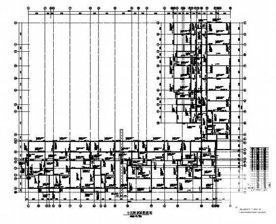 6度抗震22层剪力墙住宅楼结构CAD施工图纸（桩基础）(平面布置图) - 2