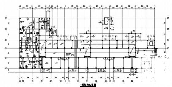 框架结构住宅结构CAD施工图纸（6层坡屋顶带阁楼） - 1