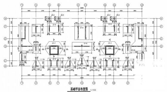 14层筏型基础框架剪力墙结构住宅楼结构CAD施工图纸(筏板配筋) - 3