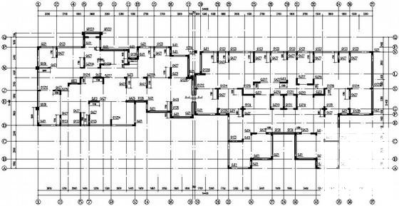地下2层地上18层剪力墙商住楼结构CAD施工图纸（筏型基础7度抗震）(平面布置图) - 1