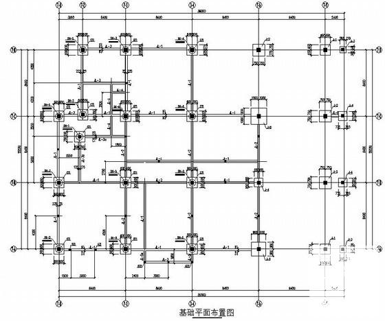 框架结构国际酒店会议中心结构CAD施工图纸（3层墩基础） - 3