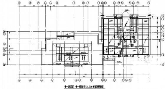 框架剪力墙结构住宅楼结构CAD施工图纸（11层桩基础） - 2