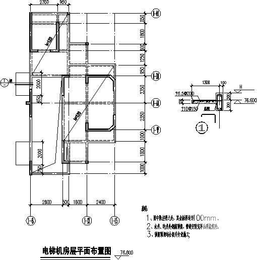 24层桩基础剪力墙住宅楼结构CAD施工图纸(平面布置图) - 4