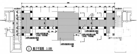 广场游廊建筑扩初图纸 - 2