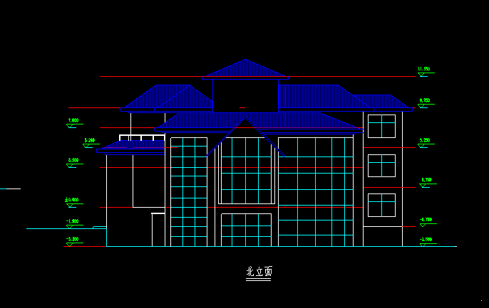 别墅施工图效果图 - 3