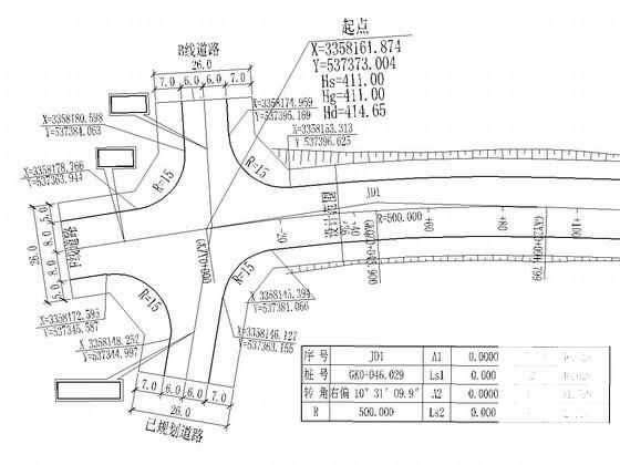 道路工程施工平面图 - 1