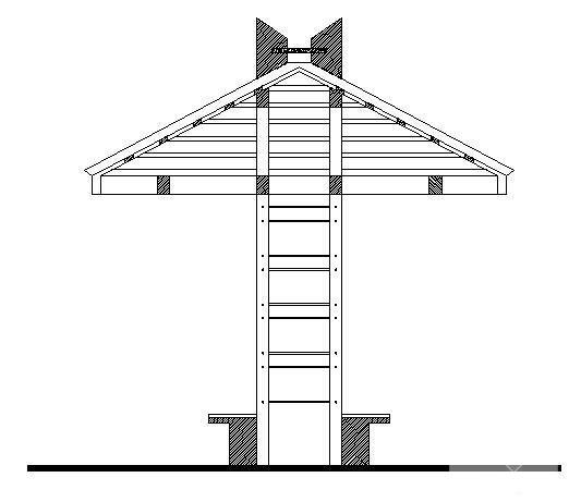 四角休闲亭施工图 - 1