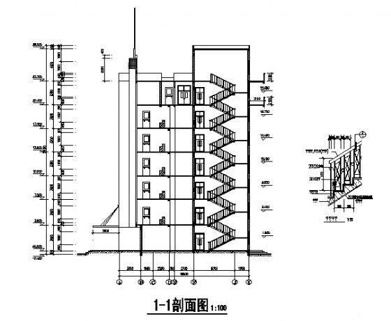 6层医院建筑CAD施工图纸(卫生间详图) - 2