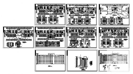 6层医院建筑CAD施工图纸(卫生间详图) - 4